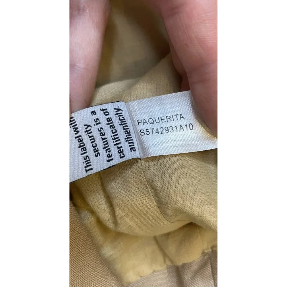 DVF Paquerita Linen Mini Skirt Beige XS 2 Textured Embroidered Boho Chic - Picture 7 of 13